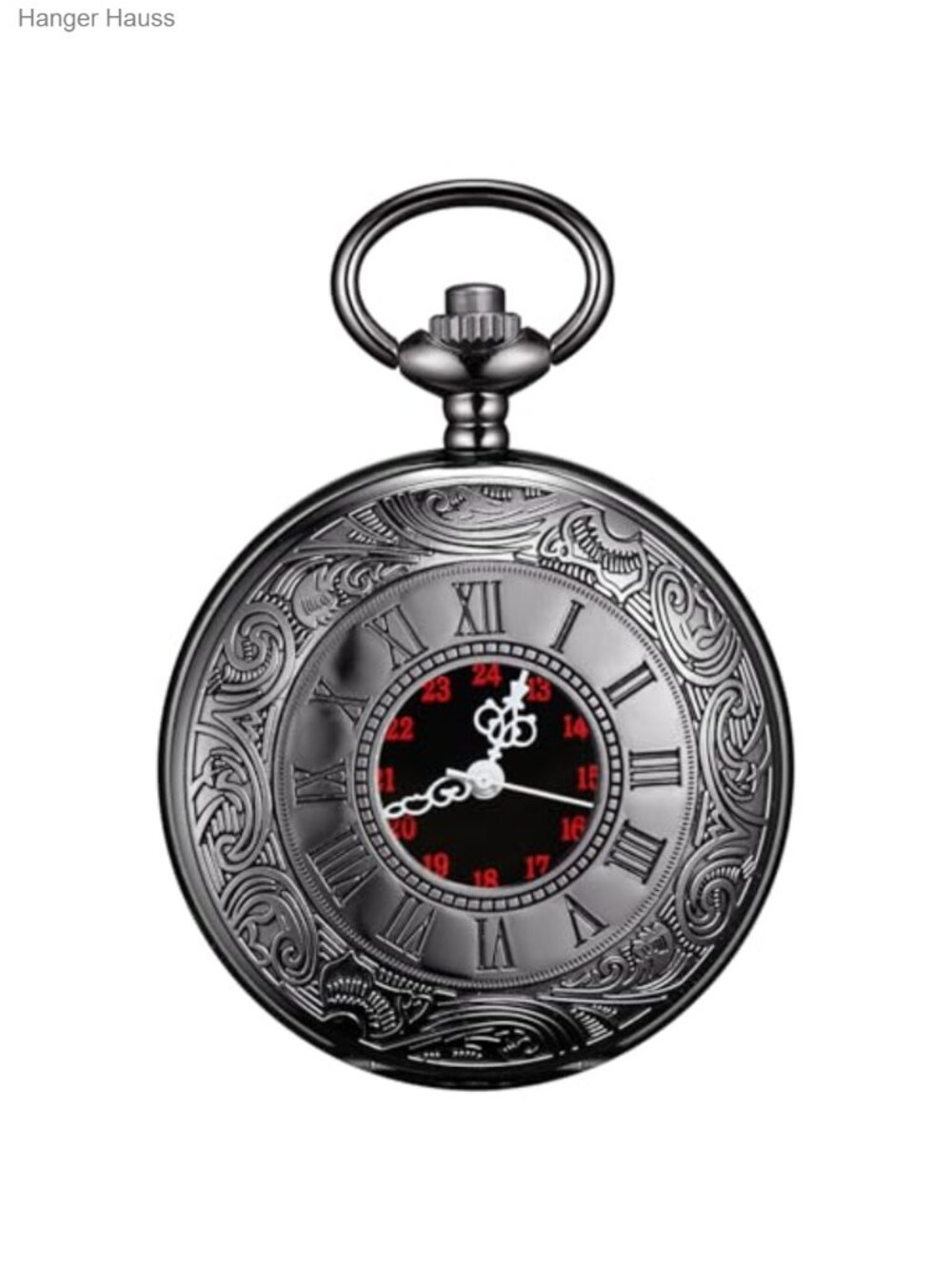 Vintage Quartz Pocket Watch with Chain and Gift Box, Retro Steampunk